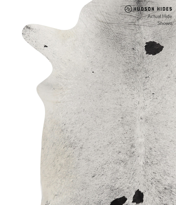 Salt and Pepper Black X-Large Brazilian Cowhide Rug 7'4"H x 6'8"W #84274 by Hudson Hides