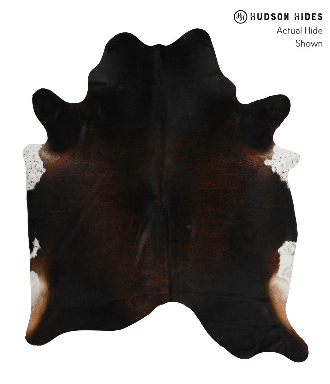 Chocolate X-Large Brazilian Cowhide Rug 7'6"H x 6'5"W #84281 by Hudson