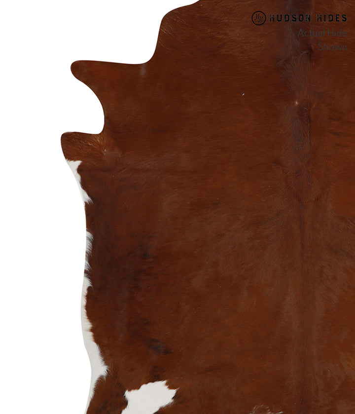 Brown and White Regular XX-Large Brazilian Cowhide Rug 7'2"H x 7'0"W #84285 by Hudson Hides