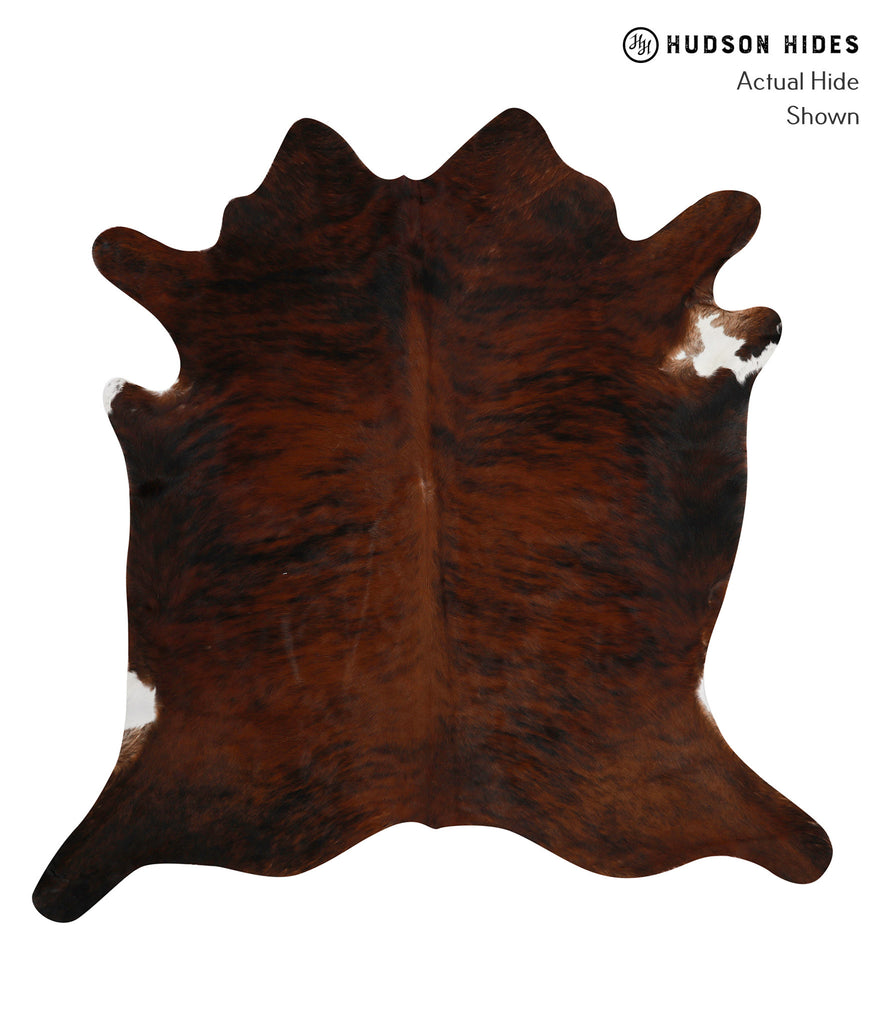 Dark Brindle X-Large Brazilian Cowhide Rug 7'0"H x 6'10"W #84317 by Hudson Hides