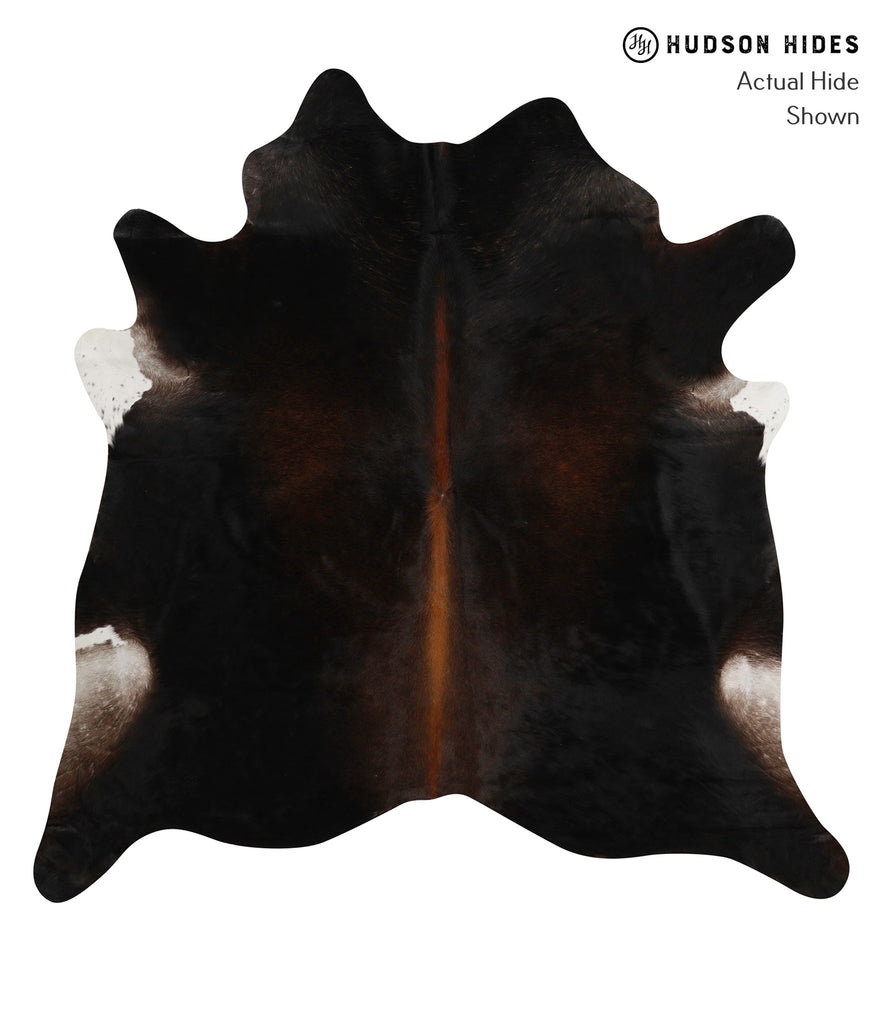 Chocolate XX-Large Brazilian Cowhide Rug 7'5"H x 7'3"W #84340 by Hudson Hides