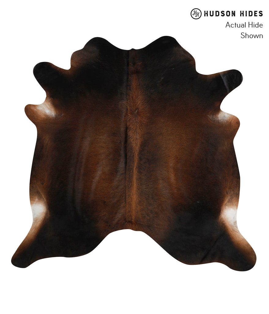 Chocolate X-Large Brazilian Cowhide Rug 6'10"H x 7'1"W #84351 by Hudson Hides