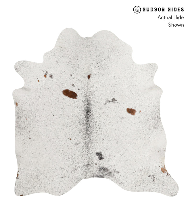 Salt and Pepper Black Large Brazilian Cowhide Rug 6'1"H x 5'11"W #84394 by Hudson Hides