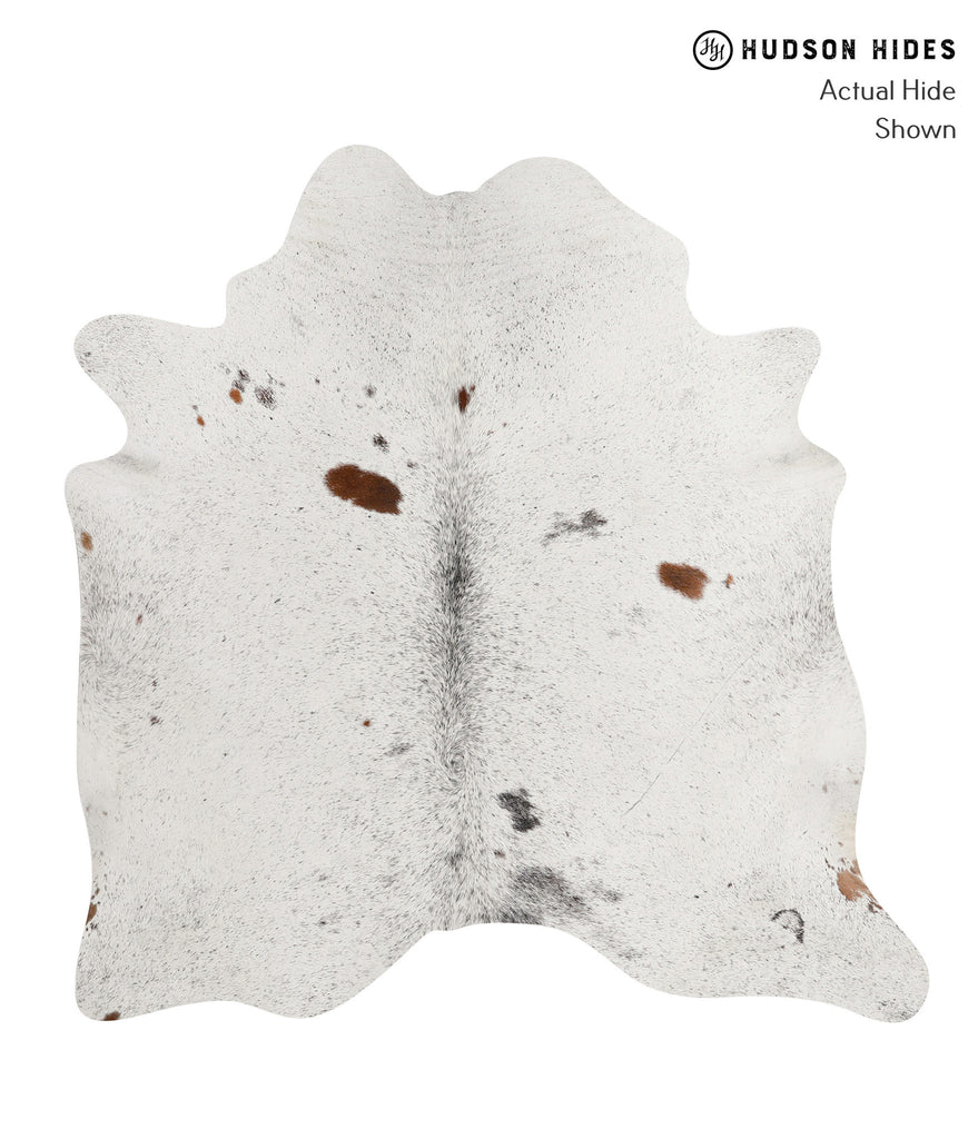 Salt and Pepper Black Large Brazilian Cowhide Rug 6'1"H x 5'11"W #84394 by Hudson Hides