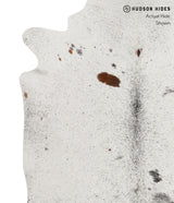 Salt and Pepper Black Large Brazilian Cowhide Rug 6'1"H x 5'11"W #84394 by Hudson Hides