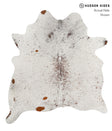 Salt and Pepper Brown Large Brazilian Cowhide Rug 6'4"H x 5'8"W #84397 by Hudson Hides