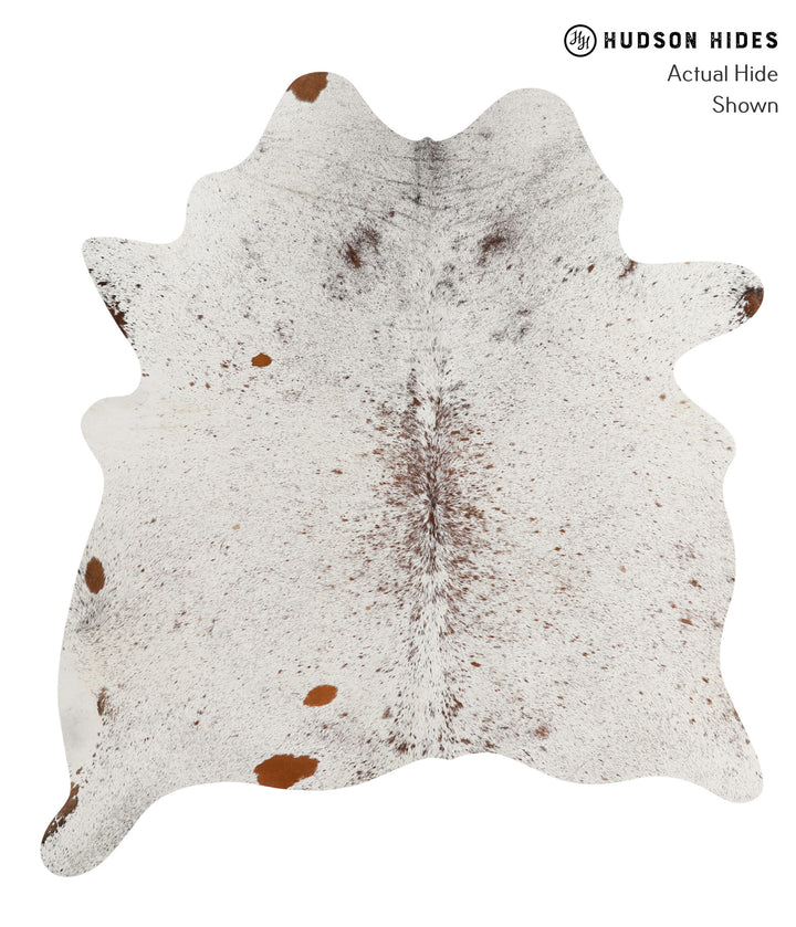 Salt and Pepper Brown Large Brazilian Cowhide Rug 6'4"H x 5'8"W #84397 by Hudson Hides