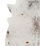 Salt and Pepper Brown Large Brazilian Cowhide Rug 6'4"H x 5'8"W #84397 by Hudson Hides