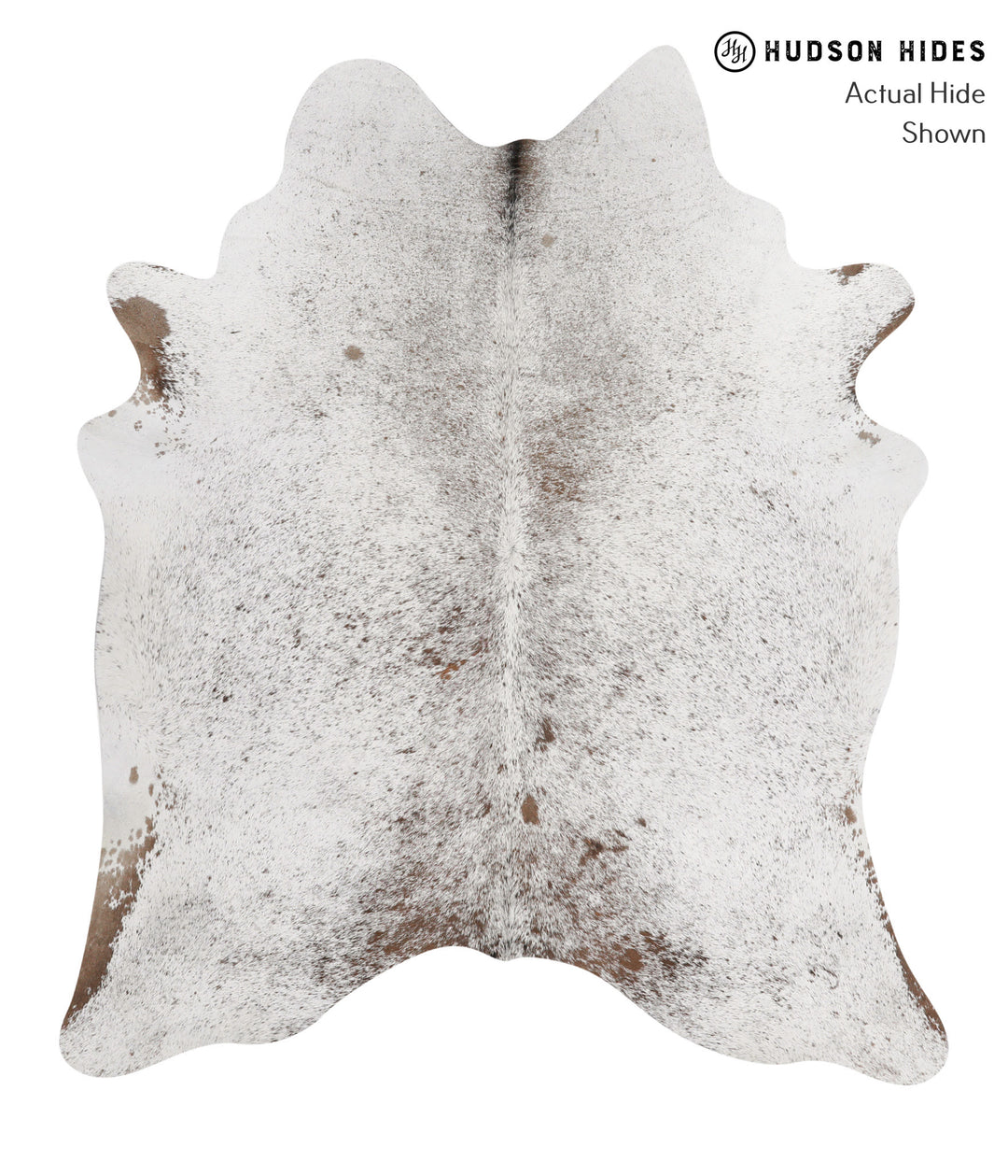 Salt and Pepper Brown Large Brazilian Cowhide Rug 6'7"H x 5'7"W #84398