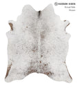 Salt and Pepper Brown Large Brazilian Cowhide Rug 6'7"H x 5'7"W #84398 by Hudson Hides