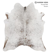 Salt and Pepper Brown Large Brazilian Cowhide Rug 6'7"H x 5'7"W #84398 by Hudson Hides