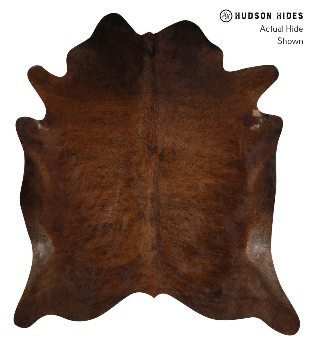 Chocolate X-Large Brazilian Cowhide Rug 7'2"H x 6'6"W #84401 by Hudson