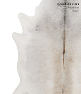 Medium Grey X-Large Brazilian Cowhide Rug 7'3"H x 6'7"W #84403 by Hudson Hides