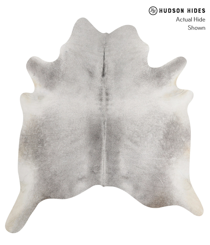 Medium Grey XX-Large Brazilian Cowhide Rug 7'5"H x 6'10"W #84405 by Hudson Hides