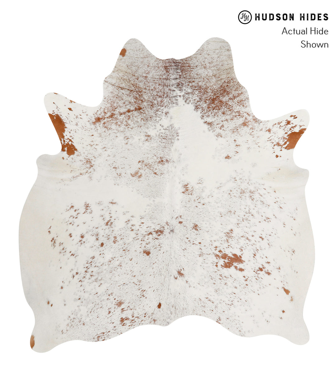 Salt and Pepper Brown Large Brazilian Cowhide Rug 6'0"H x 5'8"W #84406