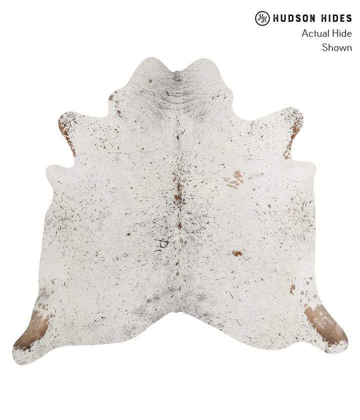 Salt and Pepper Brown Large Brazilian Cowhide Rug 6'0"H x 6'6"W #84407 by Hudson Hides