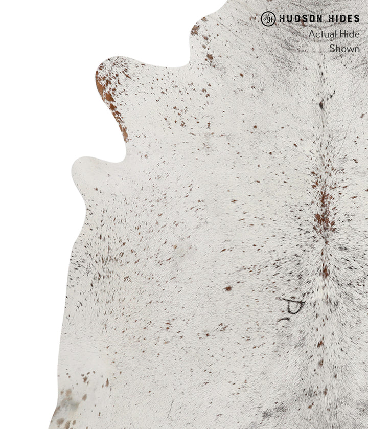 Salt and Pepper Brown Large Brazilian Cowhide Rug 6'0"H x 6'6"W #84407 by Hudson Hides