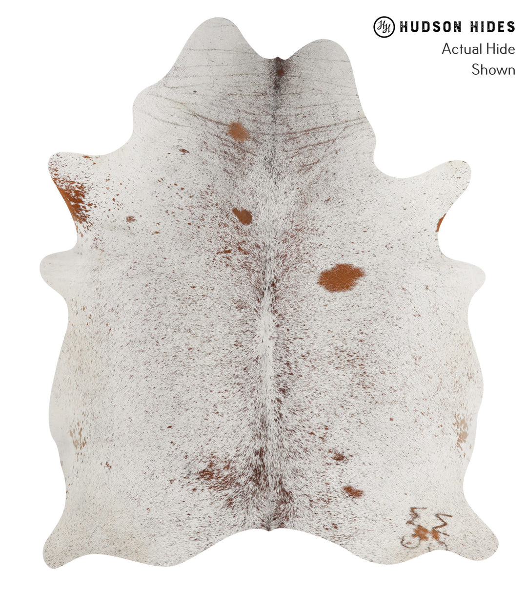 Salt and Pepper Brown Large Brazilian Cowhide Rug 6'10"H x 5'9"W #8441