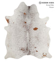 Salt and Pepper Brown Large Brazilian Cowhide Rug 6'10"H x 5'9"W #84410 by Hudson Hides