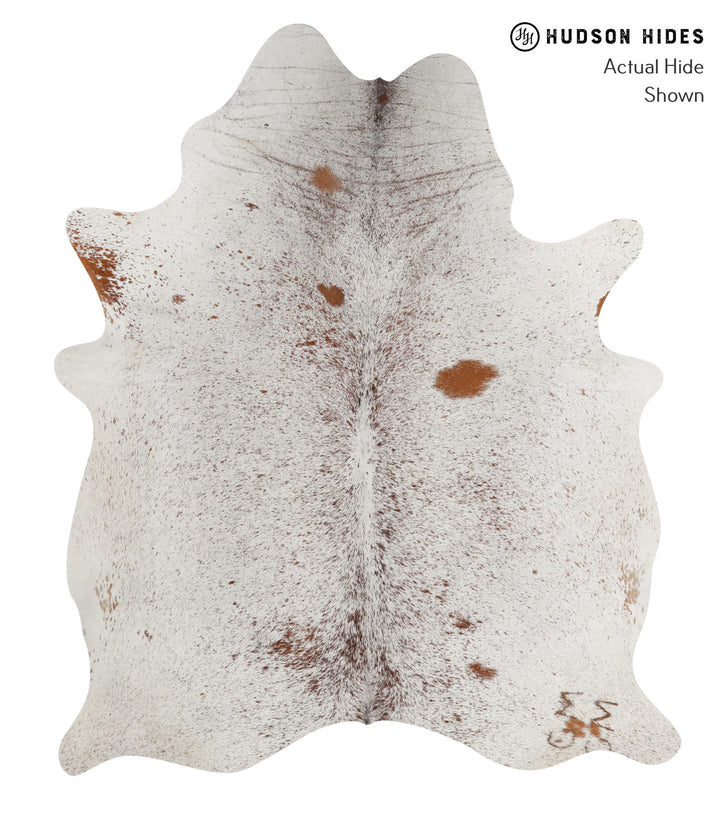Salt and Pepper Brown Large Brazilian Cowhide Rug 6'10"H x 5'9"W #84410 by Hudson Hides