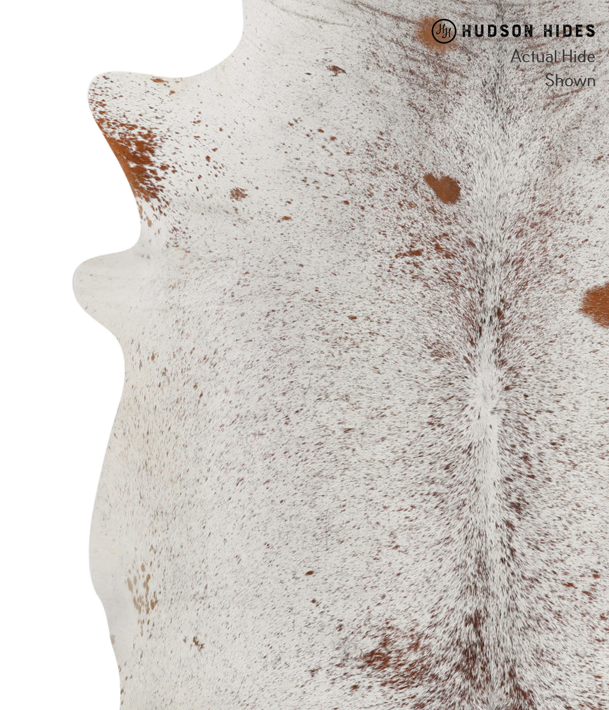 Salt and Pepper Brown Large Brazilian Cowhide Rug 6'10"H x 5'9"W #84410 by Hudson Hides
