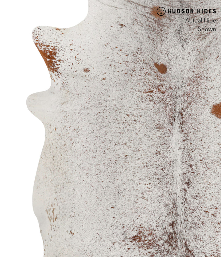 Salt and Pepper Brown Large Brazilian Cowhide Rug 6'10"H x 5'9"W #84410 by Hudson Hides