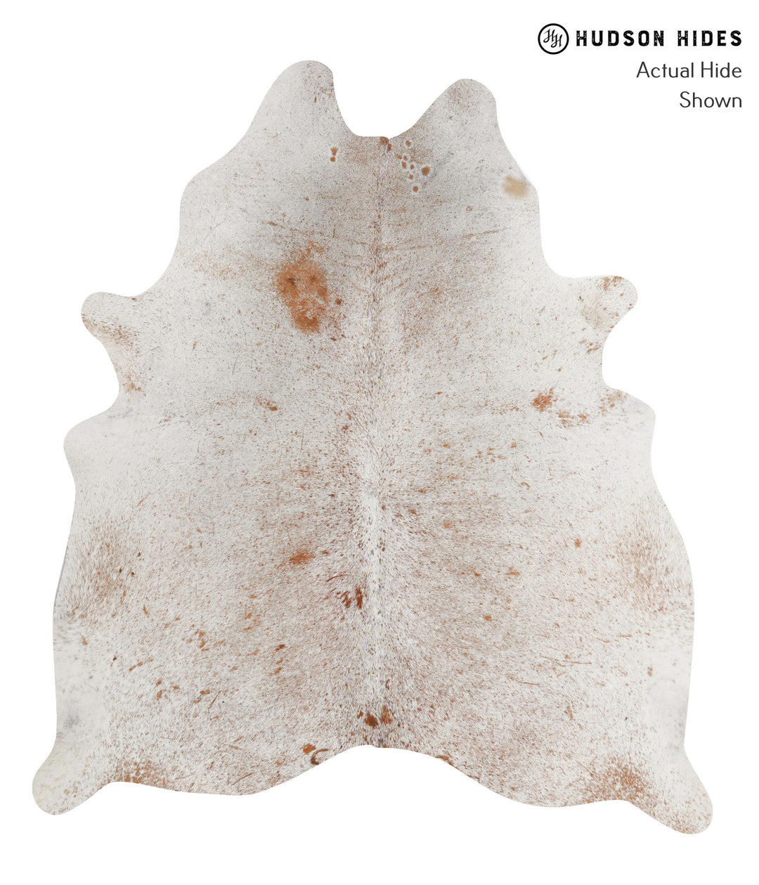 Salt and Pepper Brown Large Brazilian Cowhide Rug 6'6"H x 5'10"W #8445