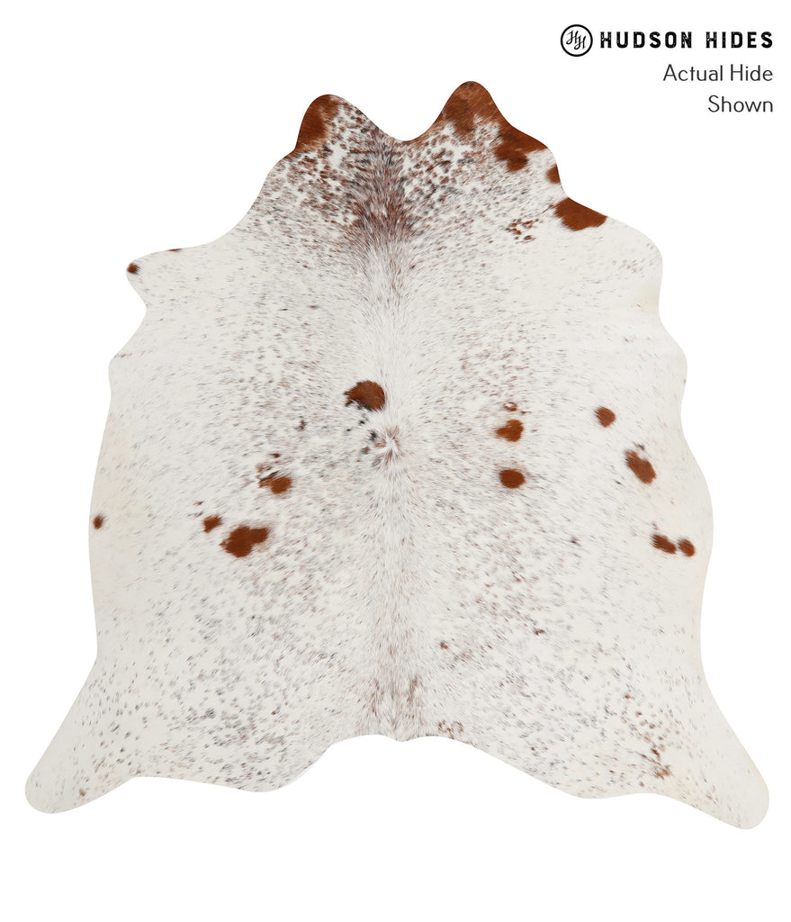 Salt and Pepper Brown Large Brazilian Cowhide Rug 5'10"H x 5'9"W #84464 by Hudson Hides