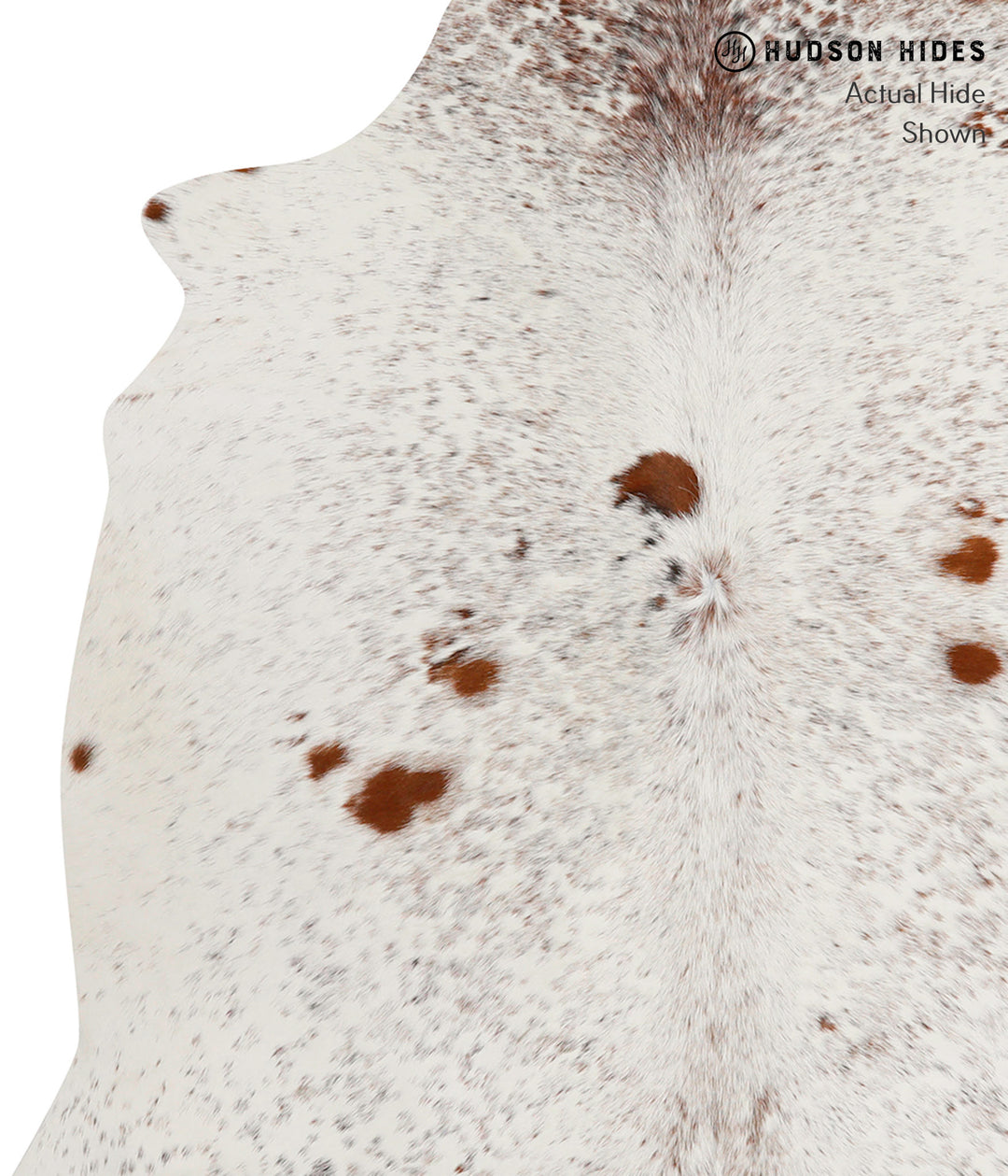 Salt and Pepper Brown Large Brazilian Cowhide Rug 5'10"H x 5'9"W #8446