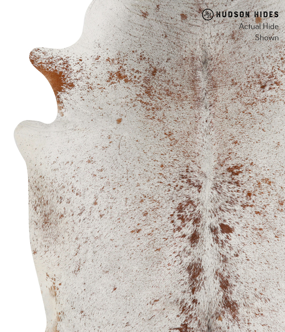 Salt and Pepper Brown X-Large Brazilian Cowhide Rug 7'2"H x 5'7"W #84471 by Hudson Hides