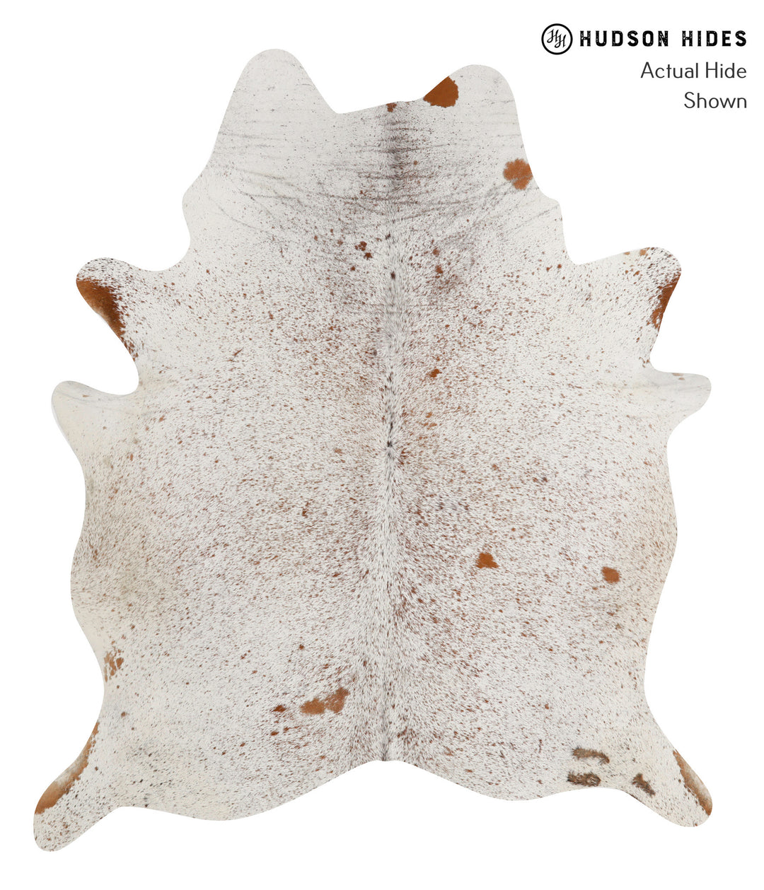 Salt and Pepper Brown X-Large Brazilian Cowhide Rug 7'2"H x 5'11"W #84