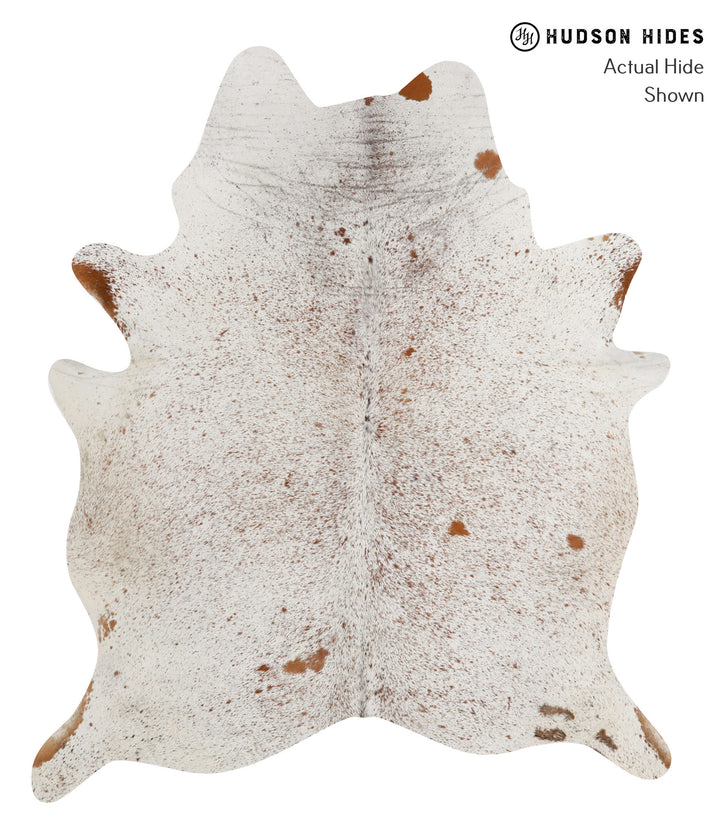 Salt and Pepper Brown X-Large Brazilian Cowhide Rug 7'2"H x 5'11"W #84475 by Hudson Hides