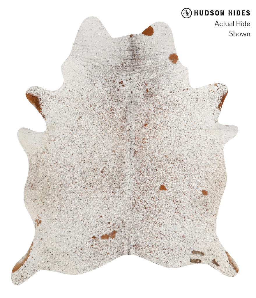 Salt and Pepper Brown X-Large Brazilian Cowhide Rug 7'2"H x 5'11"W #84475 by Hudson Hides