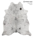Salt and Pepper Black Large Brazilian Cowhide Rug 6'7"H x 5'10"W #84495 by Hudson Hides
