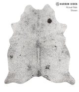 Salt and Pepper Black Large Brazilian Cowhide Rug 6'7"H x 5'10"W #84495 by Hudson Hides
