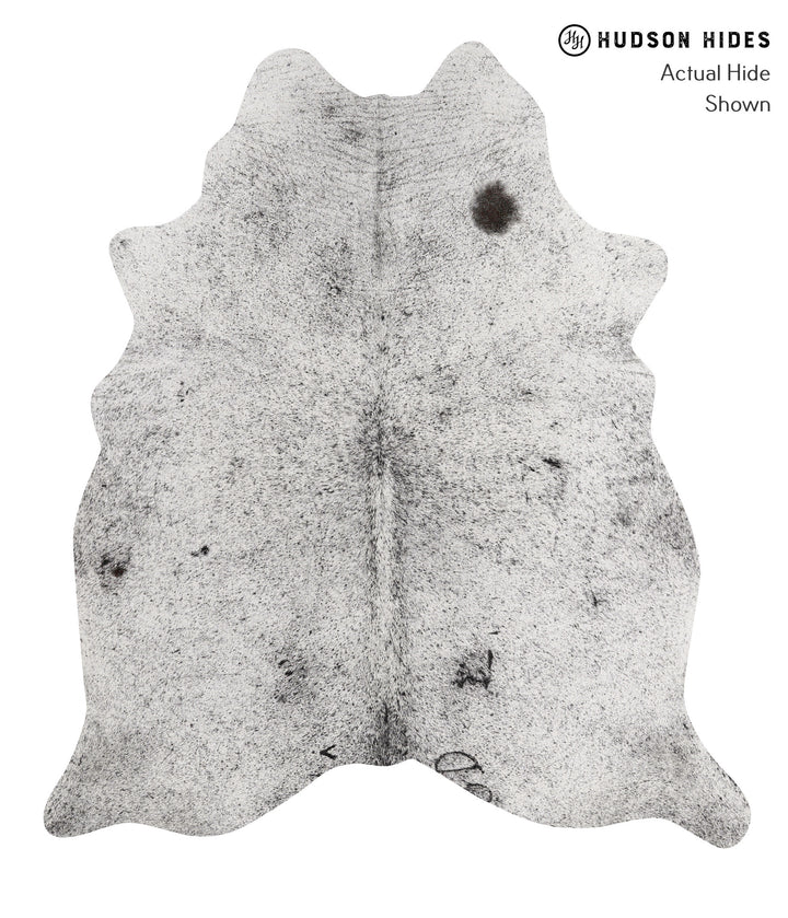 Salt and Pepper Black Large Brazilian Cowhide Rug 6'7"H x 5'10"W #84495 by Hudson Hides