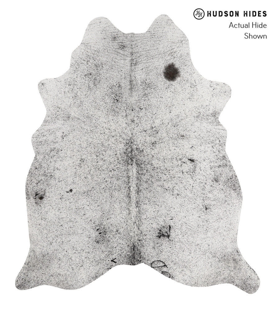 Salt and Pepper Black Large Brazilian Cowhide Rug 6'7"H x 5'10"W #84495 by Hudson Hides