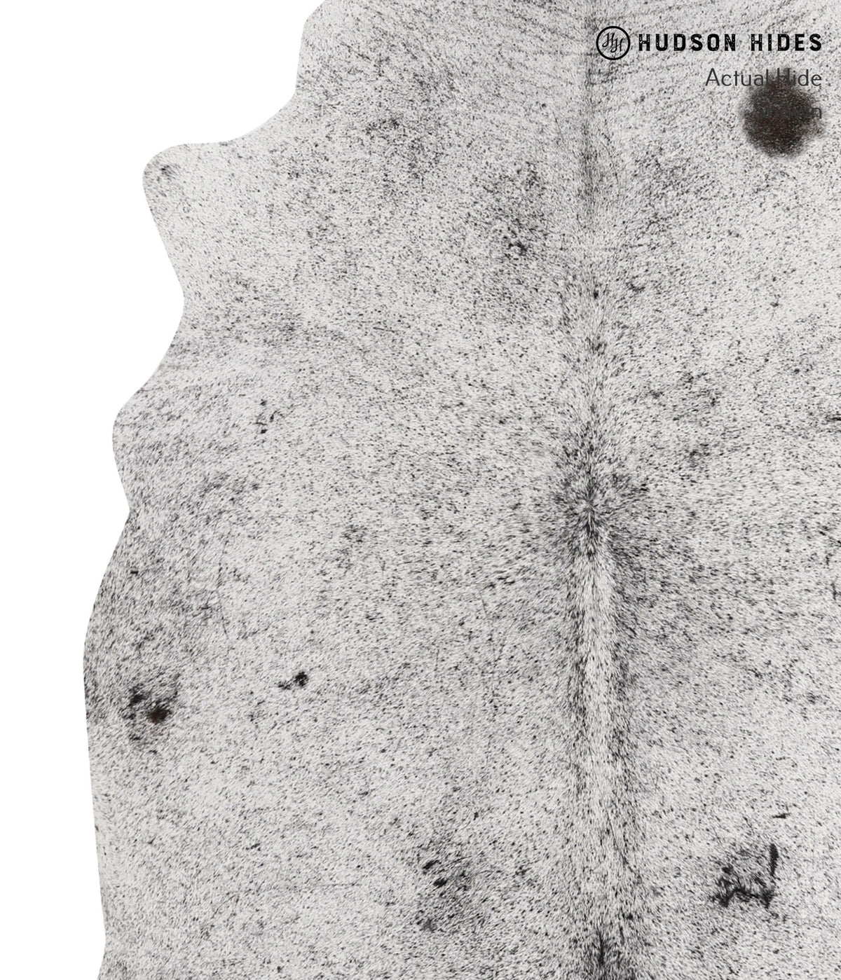 Salt and Pepper Black Large Brazilian Cowhide Rug 6'7"H x 5'10"W #84495 by Hudson Hides