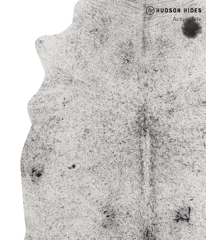 Salt and Pepper Black Large Brazilian Cowhide Rug 6'7"H x 5'10"W #84495 by Hudson Hides