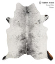 Salt and Pepper Black X-Large Brazilian Cowhide Rug 7'1"H x 6'2"W #84501 by Hudson Hides
