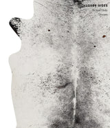 Salt and Pepper Black X-Large Brazilian Cowhide Rug 7'1"H x 6'2"W #84501 by Hudson Hides