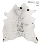 Salt and Pepper Black X-Large Brazilian Cowhide Rug 6'11"H x 6'4"W #84505 by Hudson Hides