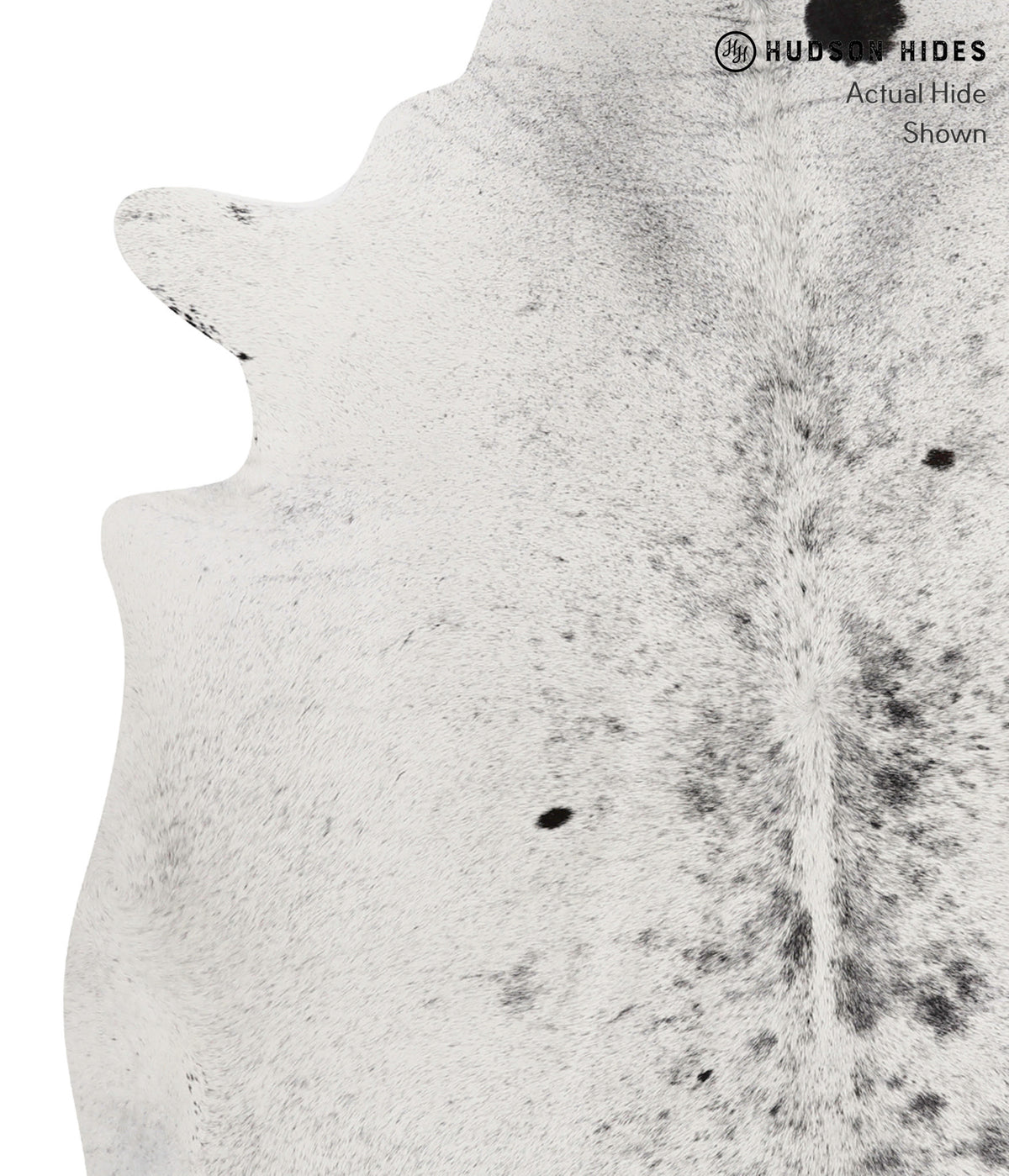 Salt and Pepper Black X-Large Brazilian Cowhide Rug 6'11"H x 6'4"W #84505 by Hudson Hides