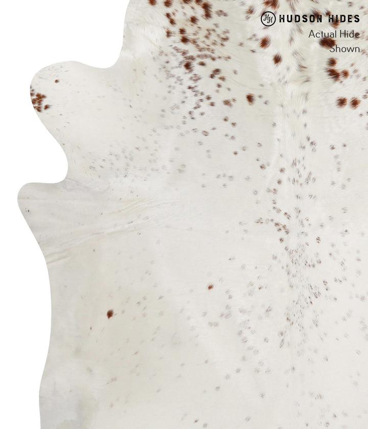 Salt and Pepper Brown X-Large Brazilian Cowhide Rug 7'5"H x 6'8"W #84547 by Hudson Hides