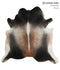 Grey with Beige X-Large Brazilian Cowhide Rug 6'7