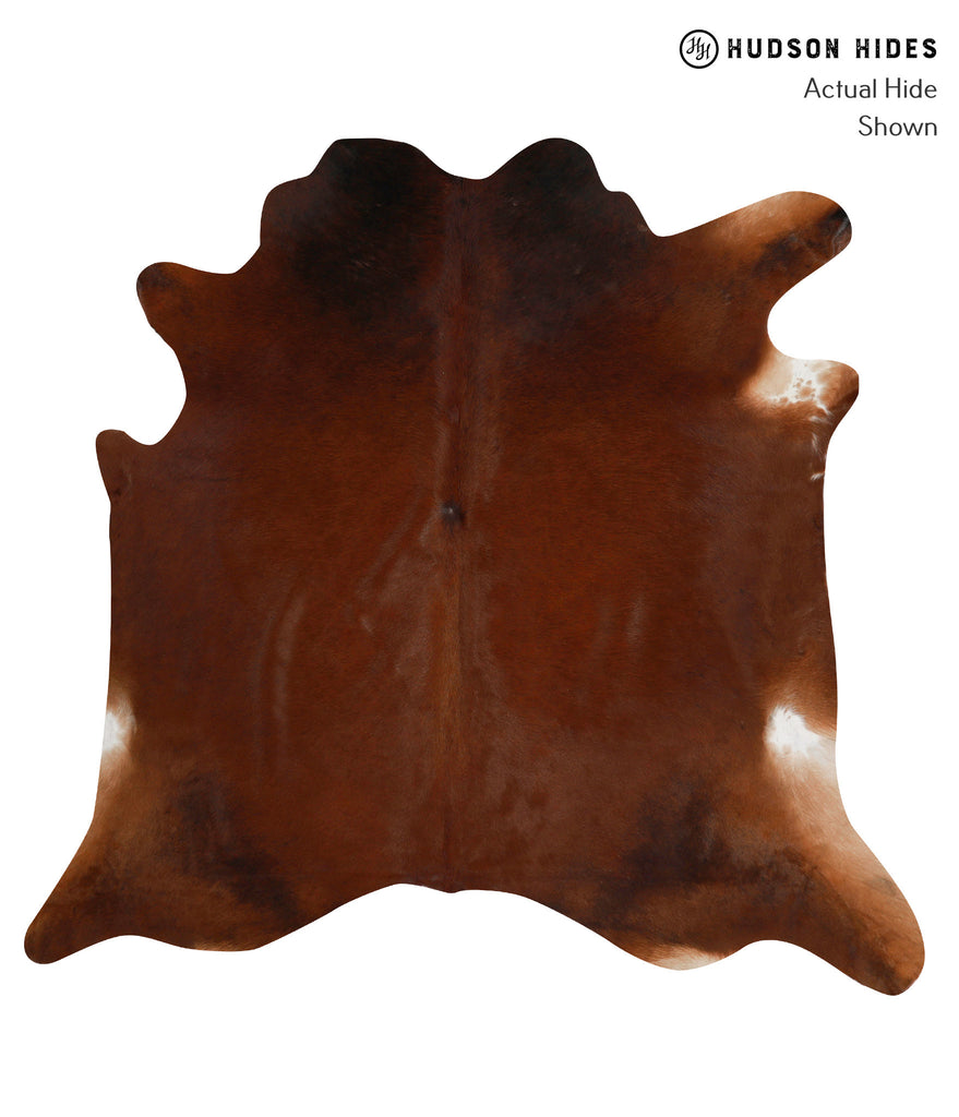 Solid Brown X-Large Brazilian Cowhide Rug 7'2"H x 5'10"W #84586 by Hudson Hides