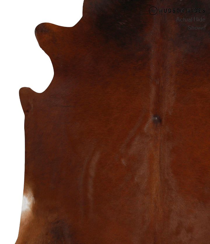 Solid Brown X-Large Brazilian Cowhide Rug 7'2"H x 5'10"W #84586 by Hudson Hides