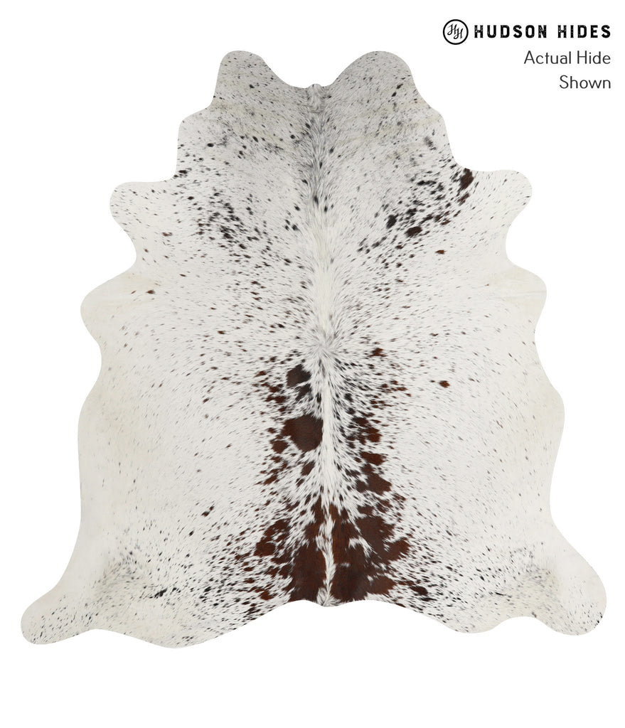 Salt and Pepper Brown X-Large Brazilian Cowhide Rug 7'1"H x 6'3"W #84597 by Hudson Hides