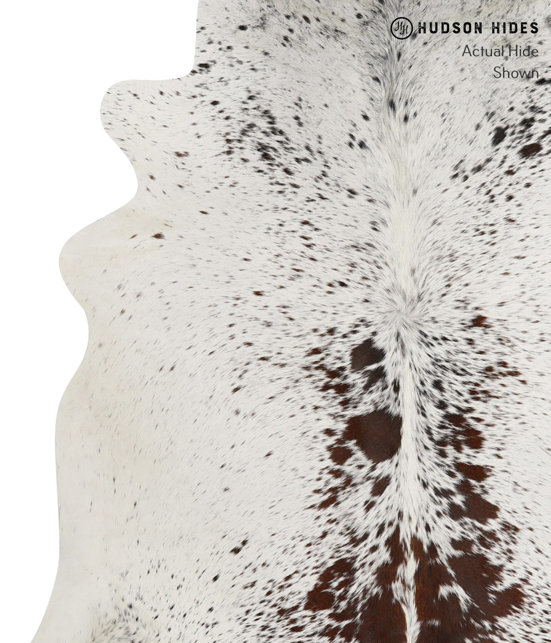 Salt and Pepper Brown X-Large Brazilian Cowhide Rug 7'1"H x 6'3"W #845
