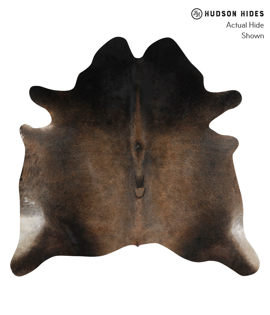 Chocolate X-Large Brazilian Cowhide Rug 6'5"H x 6'2"W #84602 by Hudson Hides